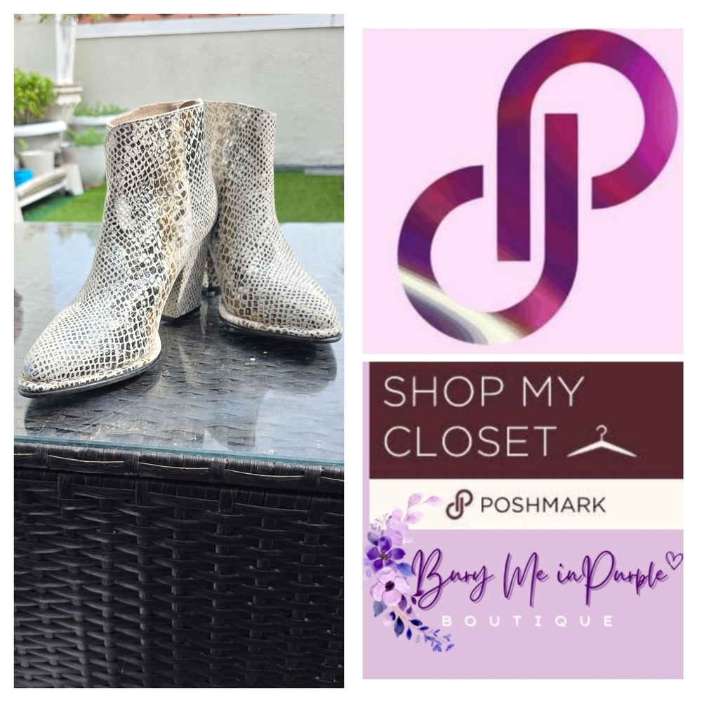 SNAKESKIN ANKLE BOOTS